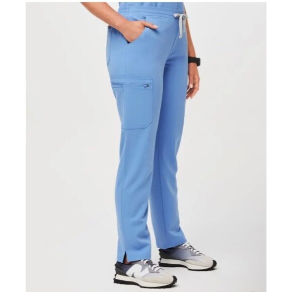 Figs Womens Yola Scrub Pants Size L Technical Collection Navy Blue High Waisted - Picture 3 of 7
